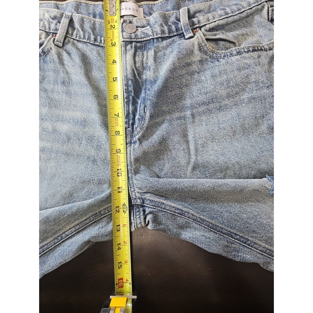 Pacsun Jordyn Low Rise Straight Denim Jeans Womens Size 28 Blue Distressed - Picture 12 of 12